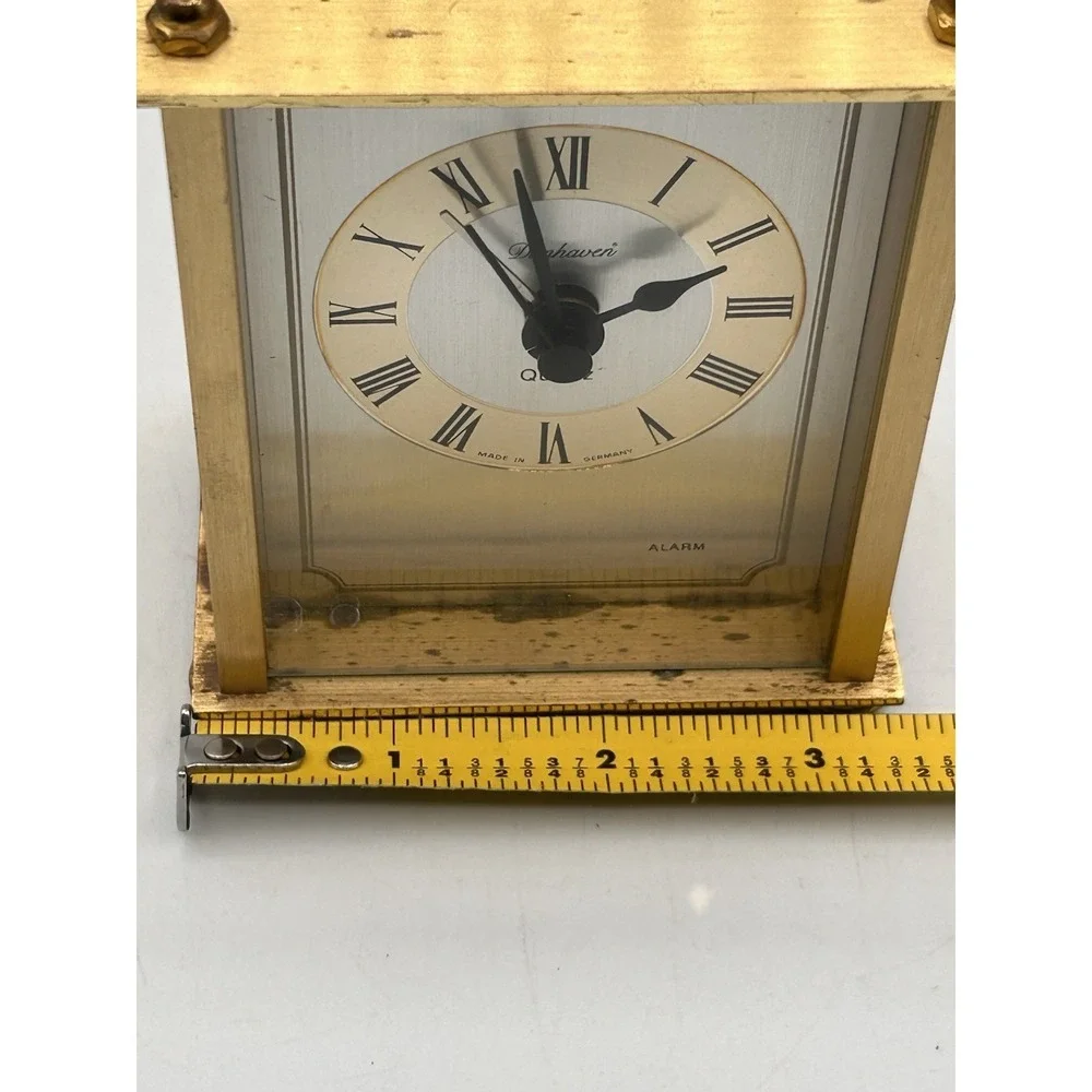 Vintage Dunhaven Quartz Alarm Clock Gemany Size 4